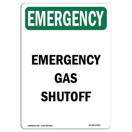 SIGNMISSION OSHA EMERGENCY, 5" Height, Decal, 5" H, Portrait, OS-EM-D-35-V-10454 OS-EM-D-35-V-10454